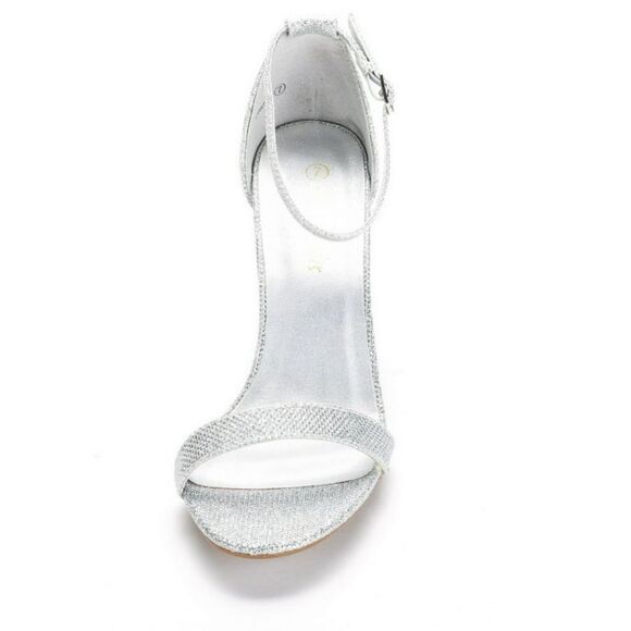 BRAND NEW SHOE LAND SHIMMER GLITTER  HIGH HEEL STILETTO ROUND TOE SANDAL - Picture 16 of 16